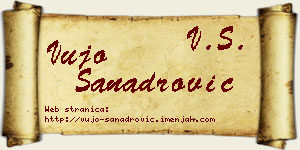 Vujo Sanadrović vizit kartica